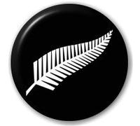 MadAboutFlags New Zealand Fern 25mm Pin Button Badge