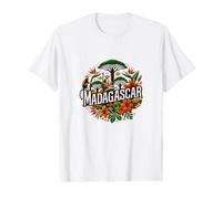 Madagascar - Africa - Baobab Trees Tropical Flowers Lemur Value Graphic T-Shirt