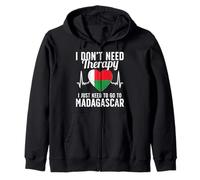 Madagascar Flag I Vacation Gift I Madagascar Zip Hoodie