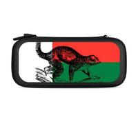 Madagascar Flag Lemur Compatible with Switch Case Bag Travel Protective Cover Handbag with 15 Game Accessories