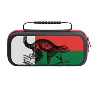 Madagascar Flag Lemur Compatible with Switch Case Bag Travel Protective Cover Handbag with 20 Game Accessories