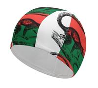Madagascar Flag Lemur Funny Swimming Cap Women Men Swim Hat for Long And Short Hair