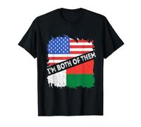 Madagascar I'm Both of Them USA America Malagasy Pride Value Graphic T-Shirt