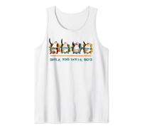 Madagascar Penguins Smile And Wave Text Poster Tank Top