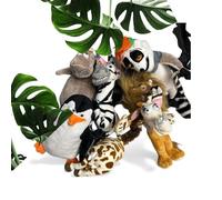 Madagascar Plush Set Hippo Giraffe Julian lemur Zebra Lion Penguin Pillow Plush Doll n Gift 20 to 30 cm