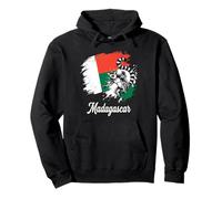 Madagascar Ring-Tailed Lemur Flag Wildlife Pullover Hoodie