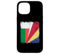 Madagascar Seychelles Half Flag Madagascan Seychellois Case for iPhone 15