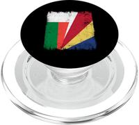 Madagascar Seychelles Half Flag Madagascan Seychellois PopSockets PopGrip for MagSafe