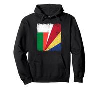 Madagascar Seychelles Half Flag Madagascan Seychellois Pullover Hoodie
