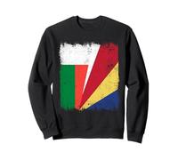 Madagascar Seychelles Half Flag Madagascan Seychellois Sweatshirt