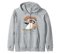 Madagascar Tall Penguin Catch Much Wind Zip Hoodie