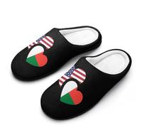 Madagascar U.S. Flag Mens Slipper Slip On Winter Warm House Slippers Shoes Indoor Outdoor
