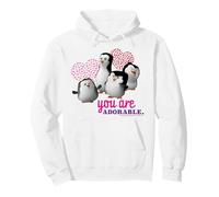 Madagascar You Are Adorable Penguins Hearts Pullover Hoodie