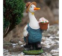 Madam Duck Resin Sculpture Home Garden British Jemima Statue Outdoor Ornament