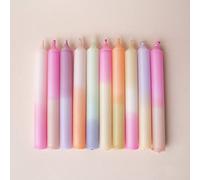 Madam ERLE - Set of 10 small neon dipdye candles for birthday train, decoration for the girl's birthday, birthday candles for train