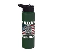 Madam President US Flag Bison Stainless Steel Insulated Water Bottle