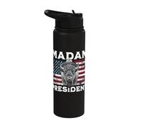Madam President US Flag Bison Stainless Steel Insulated Water Bottle