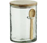 Madam Stoltz - Glass Jar With Spoon 14 cm - Clear