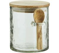 Madam Stoltz - Glass Jar With Spoon 9 cm - Clear