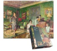 Madame André Wormser and Her Children 1000 Piece Jigsaw Puzzle - Vuillard Artwork from The National Gallery Collection, Parisian Family Scene, Eco-Friendly Packaging, 66 x 50cm