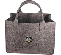 MADAME GONGO Felt Bags Set of 2 XL & L, for Magazines with Handle, Foldable, Robust, Ideal for Shopping Firewood, Shopper, Felt Bag, Basket, Felt Basket, Carry Bag, Bag Shopping, charcoal, X-Large