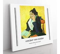 Madame Joseph Michel Ginoux By Vincent Van Gogh Exhibition Museum Classic Painting Canvas Wall Art Print Ready to Hang, Framed Picture for Living Room Bedroom Home Décor, 50x50 cm (20x20 Inch)