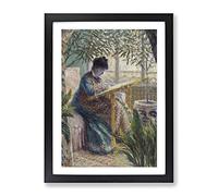 Madame Monet By Claude Monet Classic Painting Framed Print | A2 Black Framed Wall Art | Ready to Hang | Classic Historical Picture | Living Room Bedroom Lounge Office