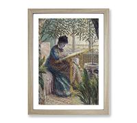 Madame Monet By Claude Monet Classic Painting Framed Print | A4 Oak Framed Wall Art | Ready to Hang | Classic Historical Picture | Living Room Bedroom Lounge Office