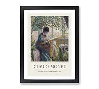 Madame Monet By Claude Monet Exhibition Museum Painting Framed Print | A2 Black Framed Wall Art | Ready to Hang | Modern Historical Picture | Living Room Bedroom Lounge Office