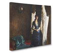 Madame Paul Escudier by John Singer Sargent Canvas Print | Gallery Wrapped 30mm Frame Wall Art | 14x14 inches | Ready to Hang | Modern Picture | Living Room Bedroom Lounge Office
