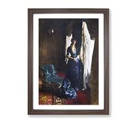 Madame Paul Escudier By John Singer Sargent Classic Painting Framed Print | A4 Walnut Framed Wall Art | Ready to Hang | Classic Historical Picture | Living Room Bedroom Lounge Office