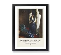 Madame Paul Escudier By John Singer Sargent Exhibition Museum Painting Framed Print | A4 Black Framed Wall Art | Ready to Hang | Modern Historical Picture | Living Room Bedroom Lounge Office