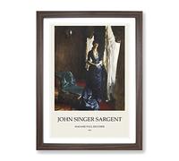 Madame Paul Escudier By John Singer Sargent Exhibition Museum Painting Framed Wall Art Print, Ready to Hang Picture for Living Room Bedroom Home Office Décor, Walnut A2 (64 x 46 cm)
