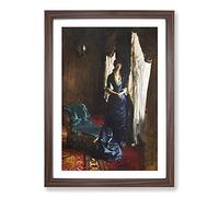 Madame Paul Escudier by John Singer Sargent Framed Print | A2 Walnut Framed Wall Art | Ready to Hang | Modern Nature Picture | Living Room Bedroom Lounge Office
