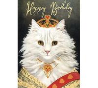Madame Treacle Flitter Finish Queen Pussycat Happy Birthday Card