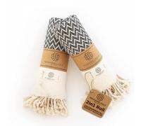 Madamelique Exclusive Hand Towels Set of 2-18 x 40 Inches - Decorative Bathroom Peshtemal Towel for Hand, Face, Hair, Yoga, Tea, Dishcloth, Kitchen and Bath - 100% Pure Cotton (Black)