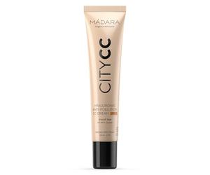 MÁDARA CC Cream Colour Corrector - Anti-Pollution CC Cream Foundation SPF15 TAN - 40ml, With hyaluronic acid & mineral UVA/UVB sunscreen, Lightweight natural colour, COSMOS Natural certified