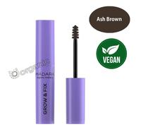 MÁDARA Organic Skincare | Grow & Fix Tinted Brow Gel, #4 Ash Brown, 4.25ml - Tints Brows with Natural Mineral Pigments, Adds Volume and Hold, Supports Eyebrow Growth, Rich in Peptides