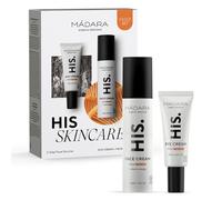 MÁDARA Organic HIS 2-Step Skincare Set - Face Cream (50 ml) & Eye Cream (17 ml) Duo, Face Moisturiser for Men with Vitamin C, Under Eye Cream for Dark Circles, Hydrating Gift Set