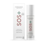 MÁDARA Organic Skincare | SOS+ Sensitive Lightweight Moisturiser, 50ml - For Redness-Prone & Reactive Skin, with Hyaluronic Acid & Red Algae, Fragrance-Free