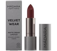 MÁDARA Organic Skincare | VELVET WEAR Matte Cream Lipstick #35 DARK NUDE - 3.8g, Velvety texture, Ultra-spreadable, Satin finish, With Blueberry seed oil and Shea butter, Vegan One Size