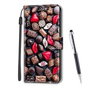 MadBee Compatible with Samsung Galaxy A20E Case, Full Body Colorful Pattern Design Flip Magnetic Detachable PU Leather Wallet Case Cover for Samsung Galaxy A20E (Chocolate)