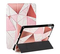 MadBee Slim Case for iPad Mini 5/iPad Mini 4 (5th/4th Gen, 2019/2015 Release), PU Leather Wallet Case Colorful Pattern Design Tri-fold Stand Protective Cover Case with Auto Sleep/Wake (Pink)