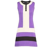 Madcap England Lantana Retro 60s Vintage Style Mod A-Line Mini Sleeveless Knitted Fine Gauge Knit Block Colour Dress MC1008 (14, English Lavender)