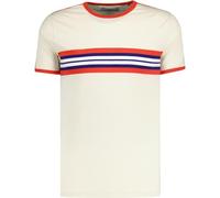 Madcap England Men's Retro 70s 80s Chest Stripe Ringer T-Shirt with Taped Sleeves Cassette MC566