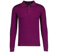 Madcap England Men's Retro Mod 60s 70s Big Collar Long Sleeve Knitted Cotton Polo Brando MC250 (UK, Alpha, L, Regular, Regular, Purple)