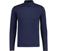 Madcap England Men's Retro Mod 60s 70s Style Slim Fit Knitted Cotton Long Sleeve Turtleneck Jumper MC252 (UK, Alpha, S, Regular, Regular, Navy)
