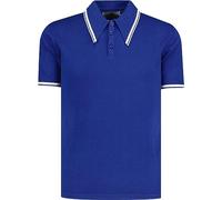 Madcap England Men's Retro Mod Knitted 60s 70s Spear Collar Popcorn Waffle Polo Shirt Empire MC1051 (M, Sodalite Blue)