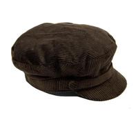 Madcap England Retro Mod 60s 1960s 70s 80s 90s 1990s Britpop Indie Cord Corduroy Fishermans Newsboy Mariner Cap Hat (UK, Alpha, XL, Dark Brown)