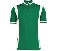 Madcap England Vitesse Men's Retro 60s Knitted Cycling Top with Zip Funnel Neck (UK, Alpha, XXL, Regular, Regular, Green)